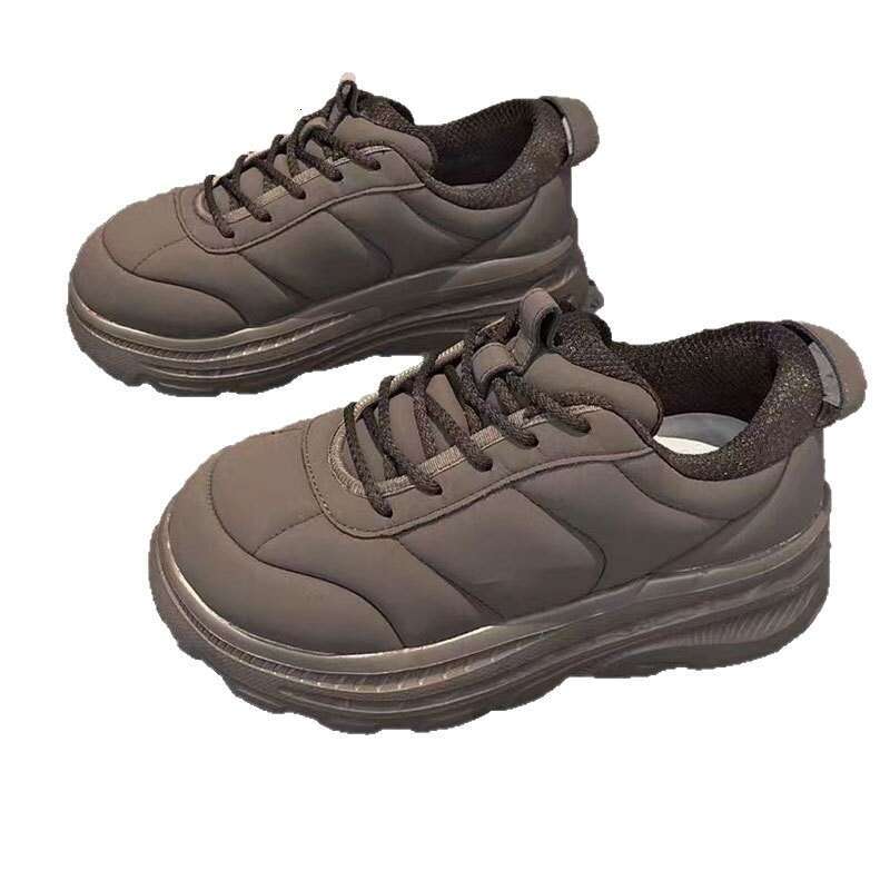 2025 Spring Summer Niche Collaboration Platform Thick Sole Puff Bread for Women Red Comfortable Versatile Dad Shoes Trendy