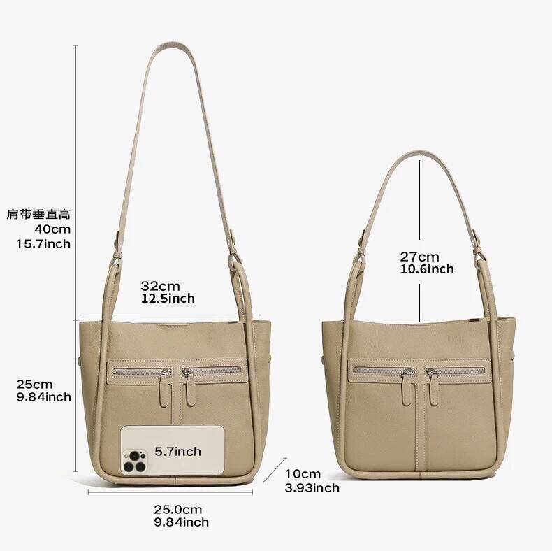 Designer Bags New Designer Bags For Women Genuine Leather Shoulder Casual Satchel Purses Large Capacity Commuting Bucket Crossbody Bag Luxury Bag