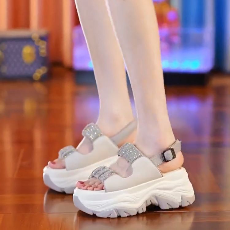 Elegant Transparent High Heeled Sandals for Ladies - Comfortable Slide Style Footwear