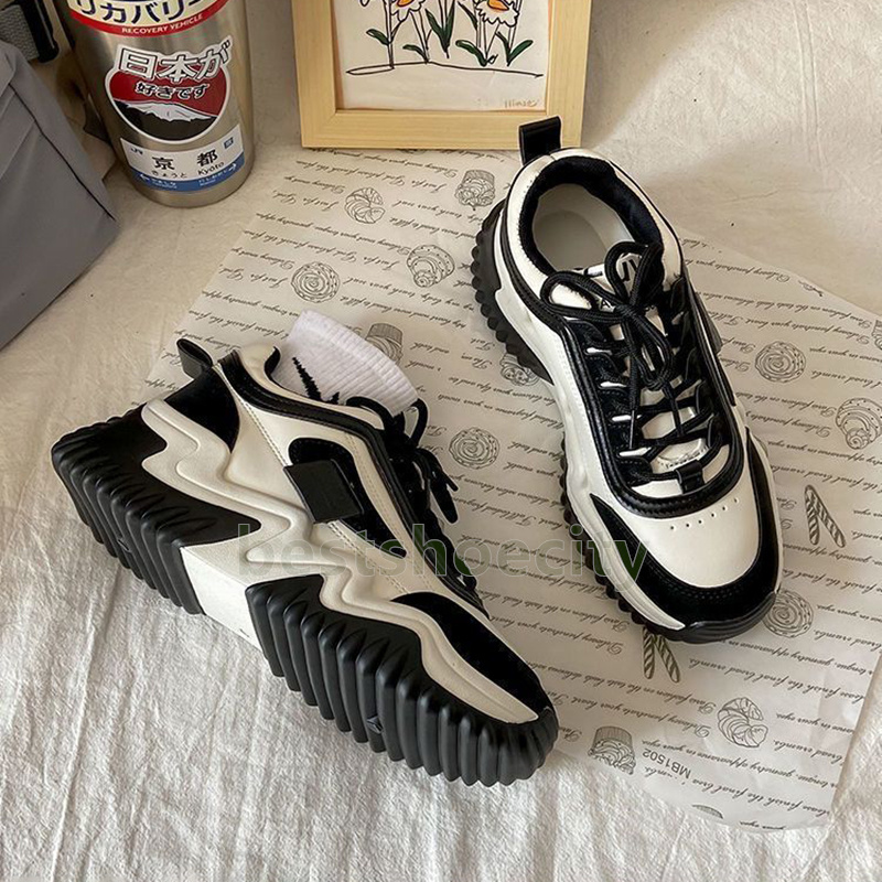 new outdoor running shoes womens trainers chunky sneakers casual round toe soft sole comfortable black khaki daily wear women shoes size 35-40