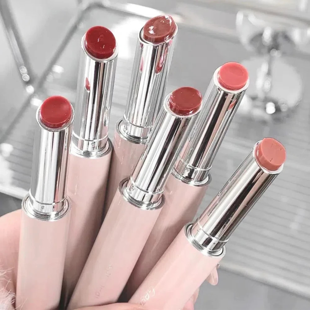 Jelly Solid Lip Gloss Cute Hydrating Mirror Red Brown Lipstick Clear Moisturizing Lips Tint Nature Nude Makeup Cosmetics 250809