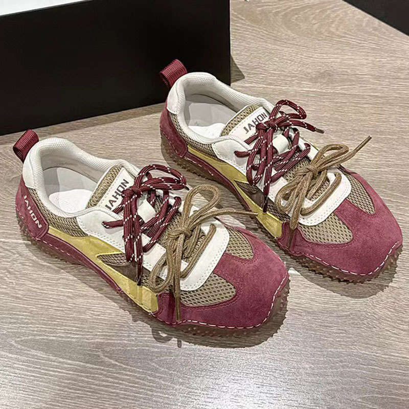 Celebrity Style Super Popular Dexun for Women 2025 New Summer Breathable Soft Sole Lightweight Non-Slip Forrest Gump Sports Shoes