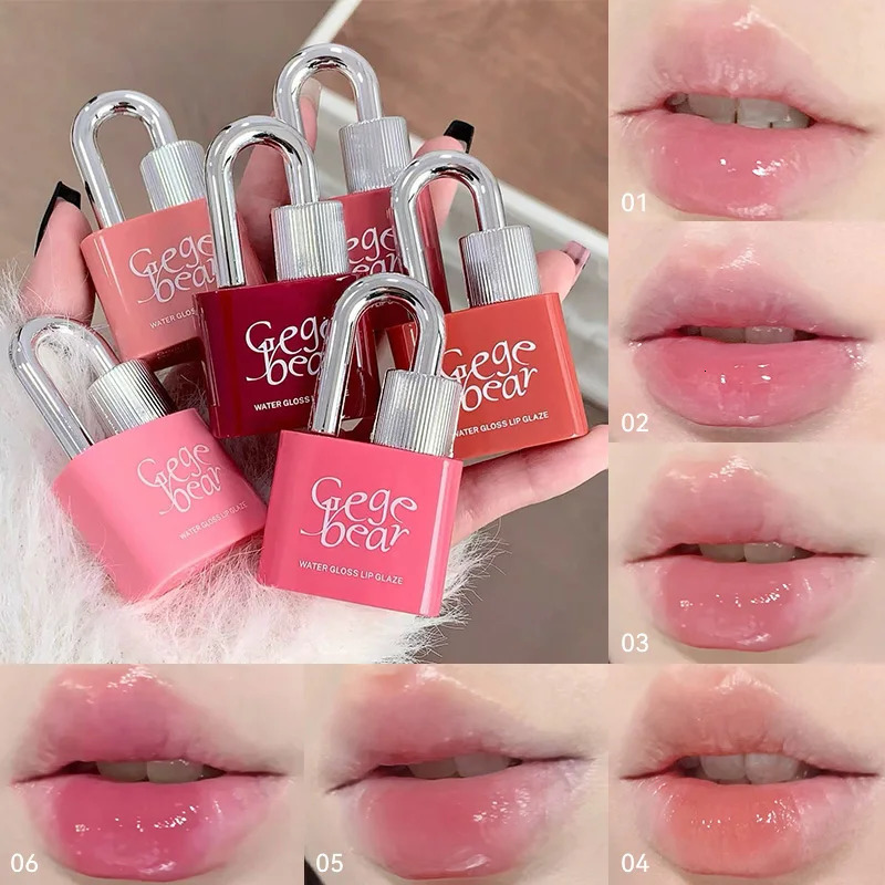 Gege Bear Lockheart Sweet Color WaterGloss Lip GlossVibrant Colors Easy to Apply with NonLongLasting Hydration 250809