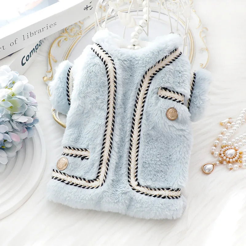 Luxury Dog Clothes Autumn Winter Thick Cat Princess Cotton Sweater Coat Cat Pomeranian Schnauzer Puppy Costume Yorkshire Pugs 250820