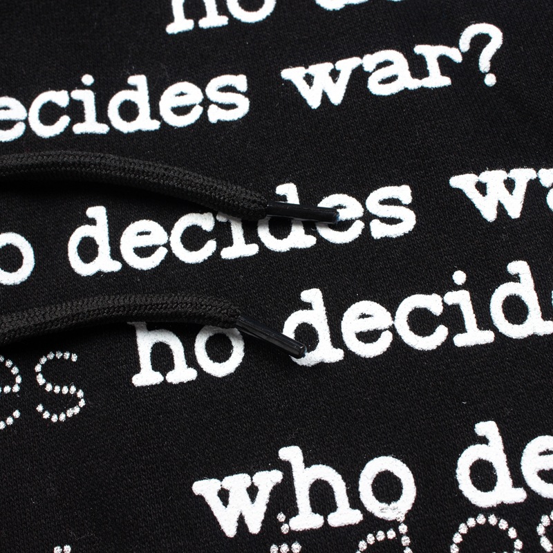 Men's Hoodie Trend Design WDW High Street Personality Letter Black And White Full Print Instagram Hip-hop Retro Hoodie For Both Men And Women