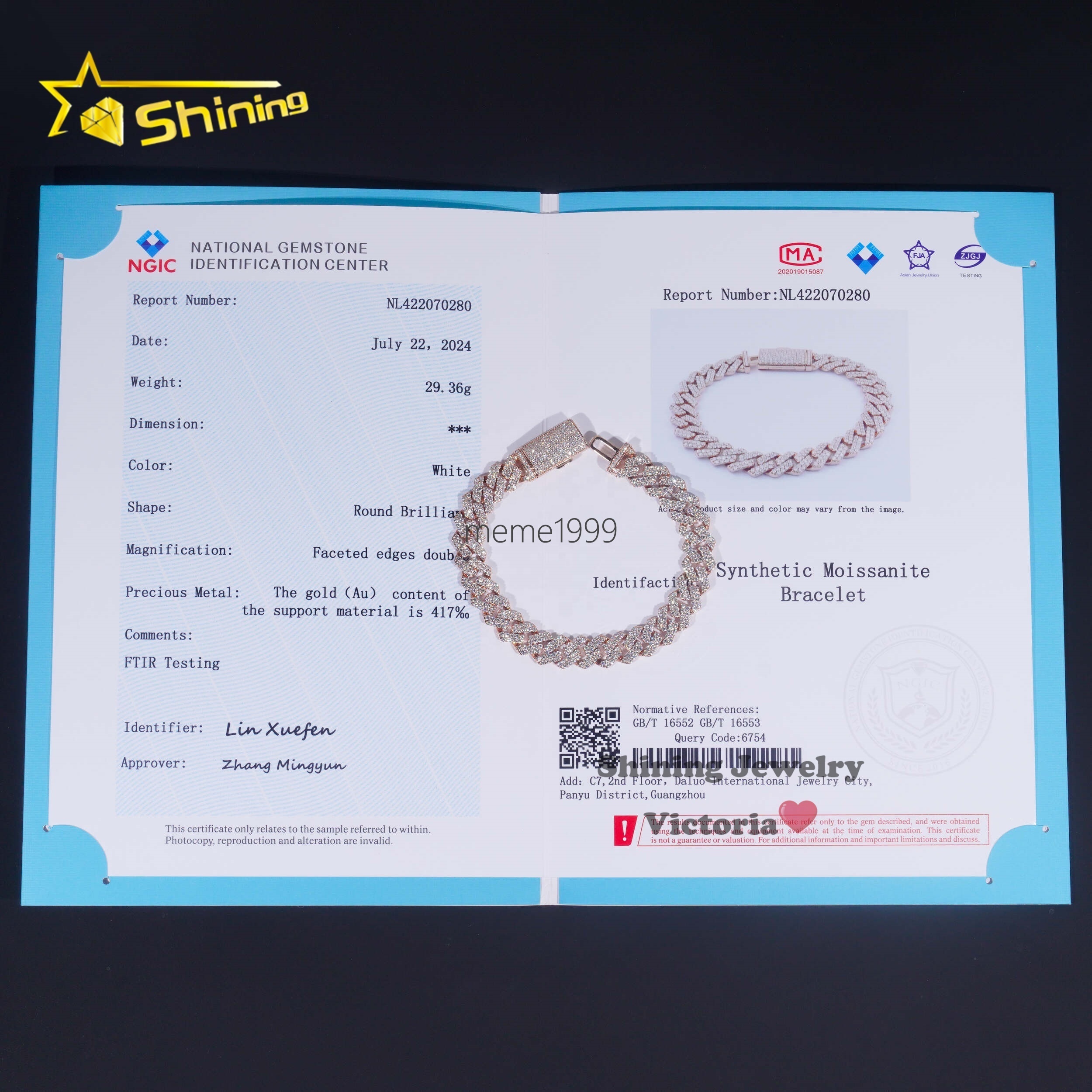 Custom Made Hip Hop Jewelry 10MM Two Rows Cuban Link Chain 10K 14K 18K Real Gold VVS Moissanite Diamond Cuban Bracelet Men