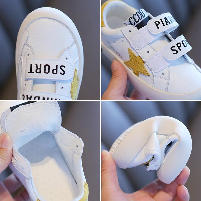 Small White Shoes Autumn Girls Dirty Casual Stars Breathable Boy Board Sneakers Comfortable Daily Kids 250819