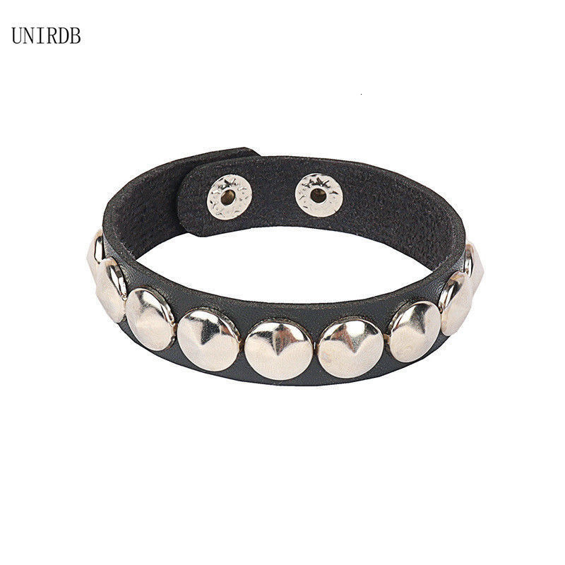 Punk Street Style Nightclub Sexy Rivet Set PU Leather Ins Couple Bracelet Jewelry