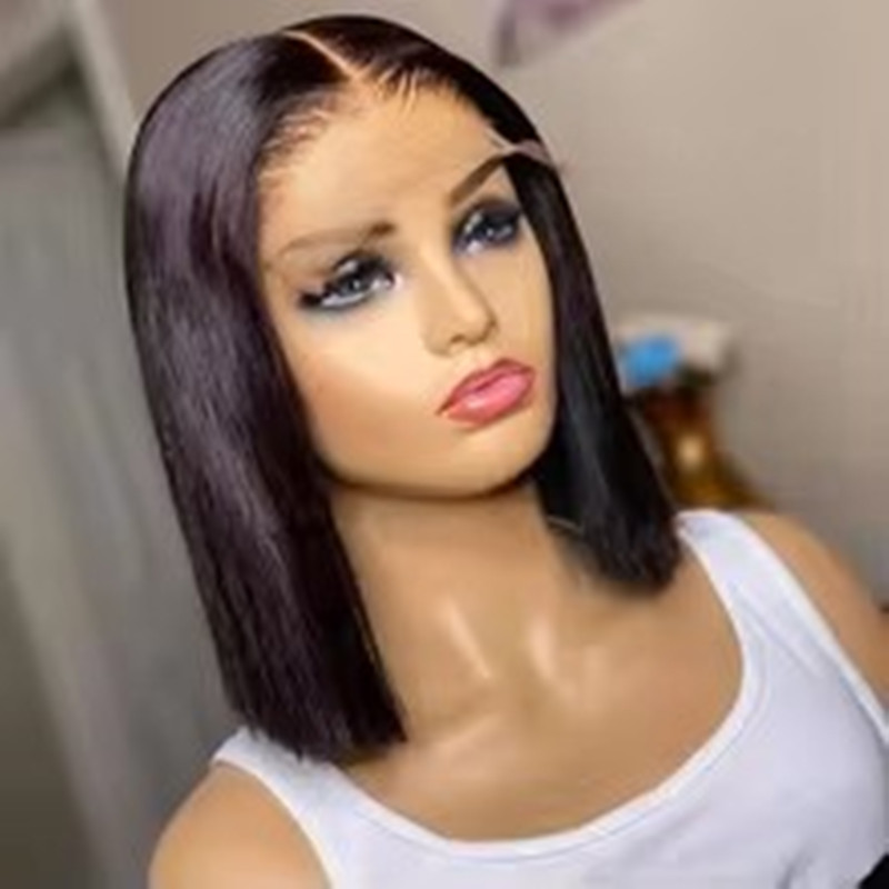 Brazilian 13*4 Lace Front Wig Short Human Hair Wigs Remy Hair 5*5 HD Lace Short Bob Straight Wig Wigs for Women Swiss Lace