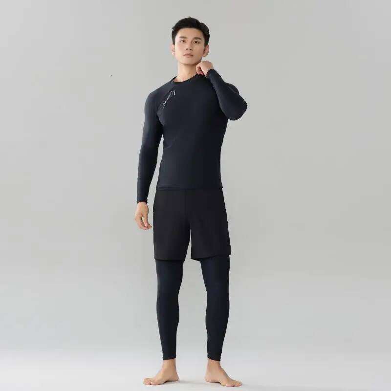 Snorkeling Swimsuit Split Men's Plus Size Jellyfish Suit Sunscreen Surfing Swimwear Quick Drying Diving Long Sleeved Pants Set