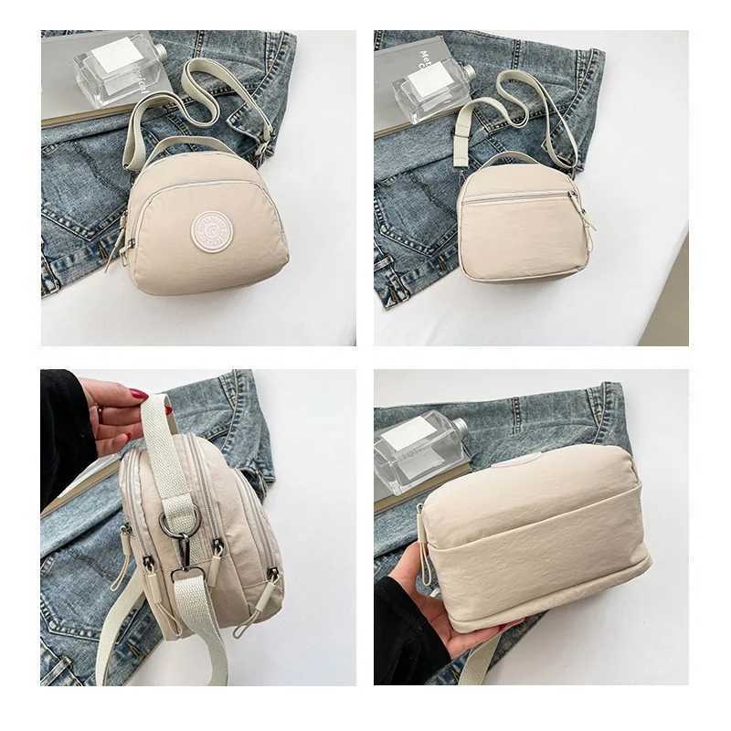 Fashion Simple Ladies Shoulder Bag Large Capacity Oxford Cloth Multi-Layer Crossbody Bag Durable Ladies Commuter Backpacks Y250819