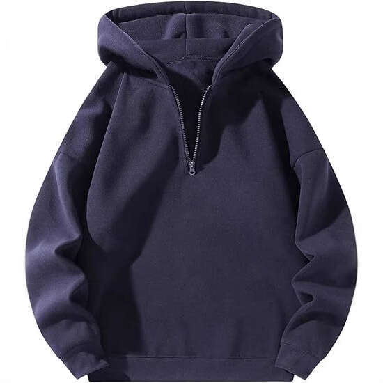 American Style Casual Zipper Hoodie Loose Fit Sports Sweatshirt Autumn Winter Streetwear