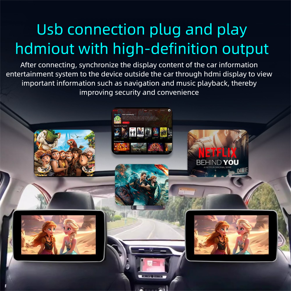 Kowankit Wireless Carplay Android Auto AI Box, Plug & Play Fits Cars,3in1 4+32GB Android 12 Car Play Adapter, RK3528 Chip,USB-Powered, No Delay, Suppo