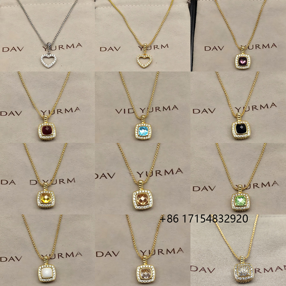 2025 New 925 Sterling Silver DY Classic Love Color Pendant Necklace Temperament Exquisite and Elegant Jewelry Suitable for Any Occasion, Both Men and Women Can Wear