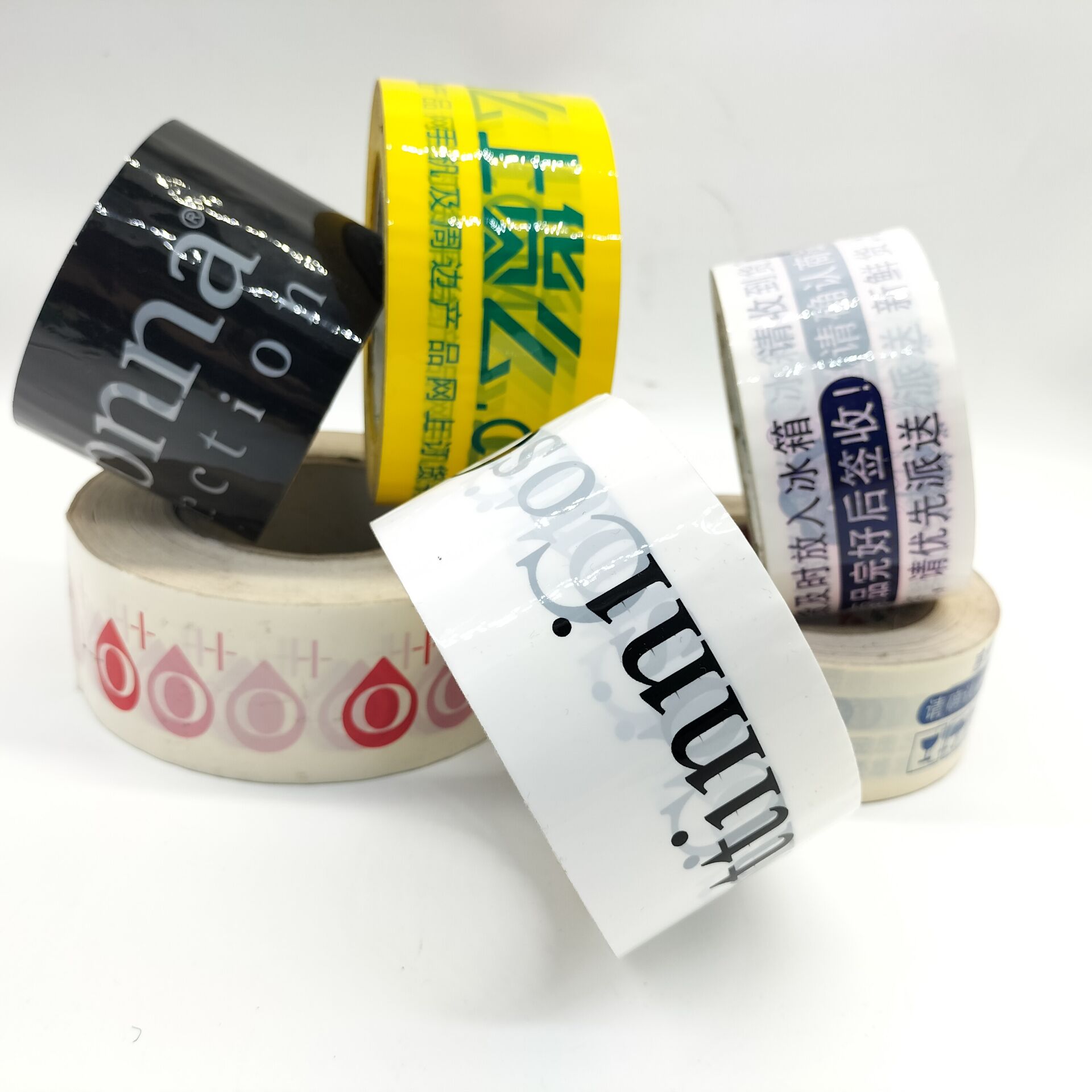 wholesale Customized printed transparent tape with personalized advertising slogan used for carton sealing and packaging protection