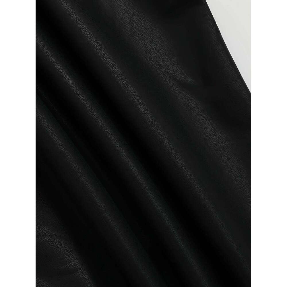 Sexy Slim Fit PU Leather Women's Elastic High Waisted Leggings Casual Pants