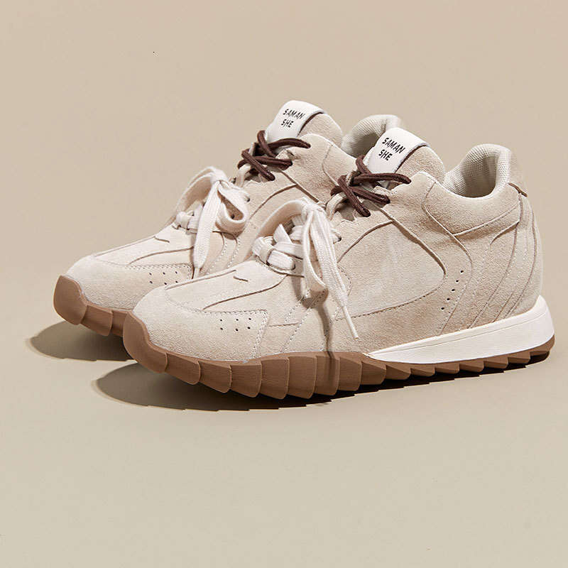 Inner Height Increasing Women's for Short People Thick-Soled Cortez 2024 Autumn New Casual Versatile Super Popular Dexun Shoes