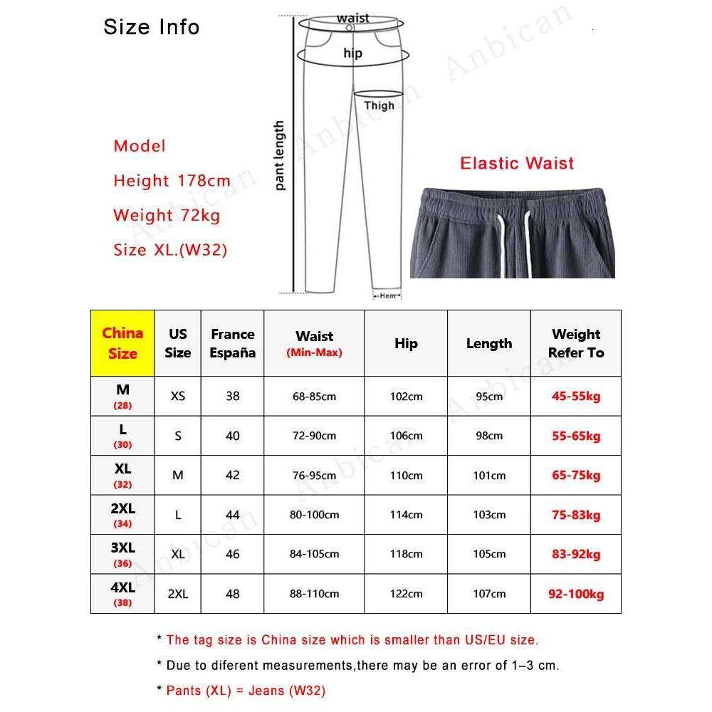 Winter Thick Warm Corduroy Sweatpants Men Liner Drawstring Straight Loose Track Pants Male Casual Fleece Thermal Trousers