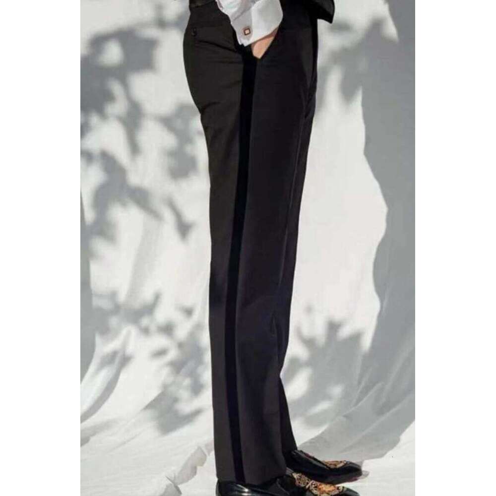New Men's Suit High Quality Spring Autumn Straight Business Dress Formal S-5XL Classic Black Trousers Pants