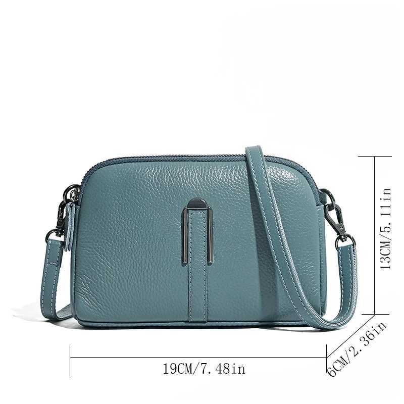 Genuine Leather Bag Womens Crossbody Bag for Woman Female Solid Color Clutch Phone Bags Shoulder Bag Messenger Bag Sac Y250819