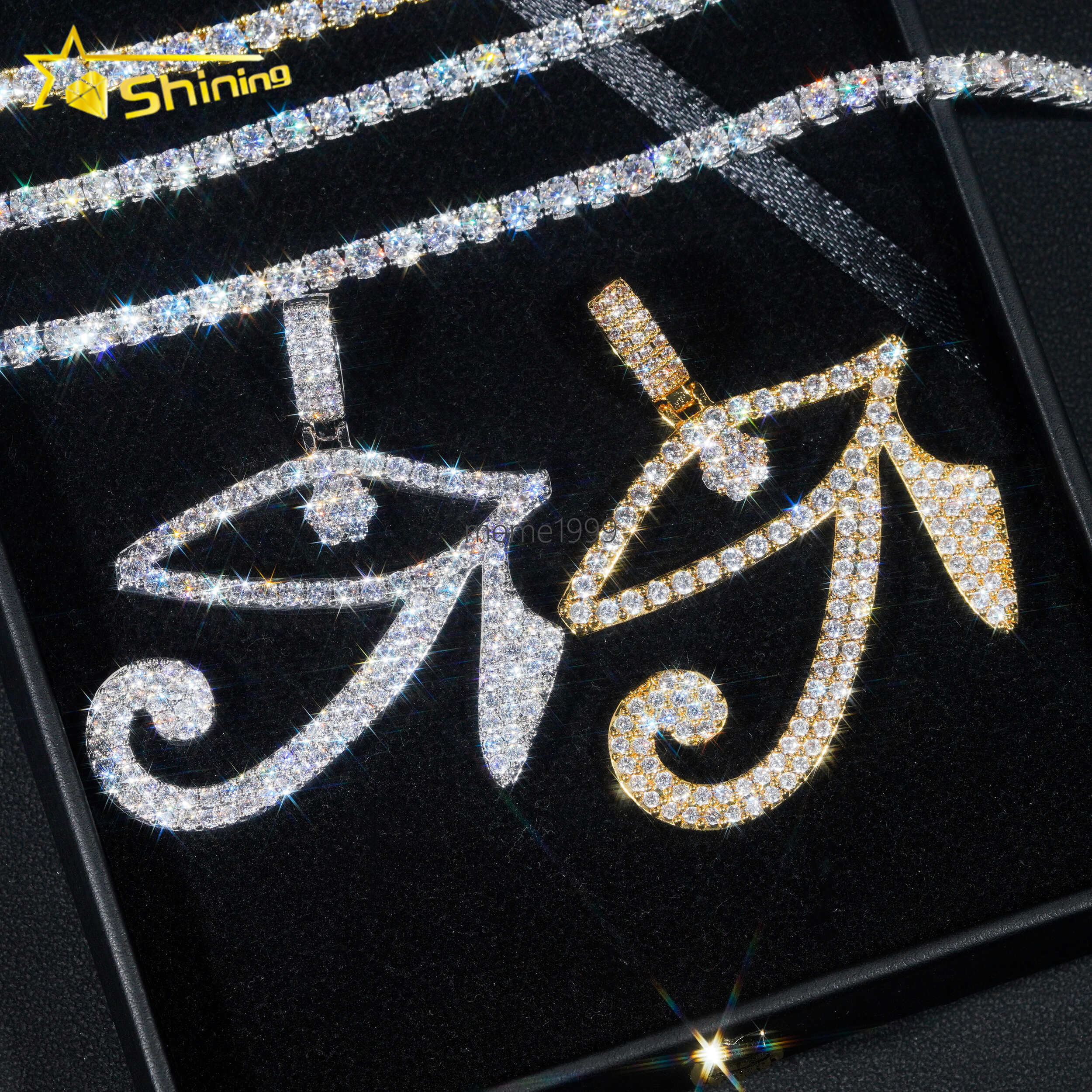 High Quality 925 Sterling Silver VVS Moissanite Pendant Custom Hip Hop Diamond Pendant for Men Women Necklace