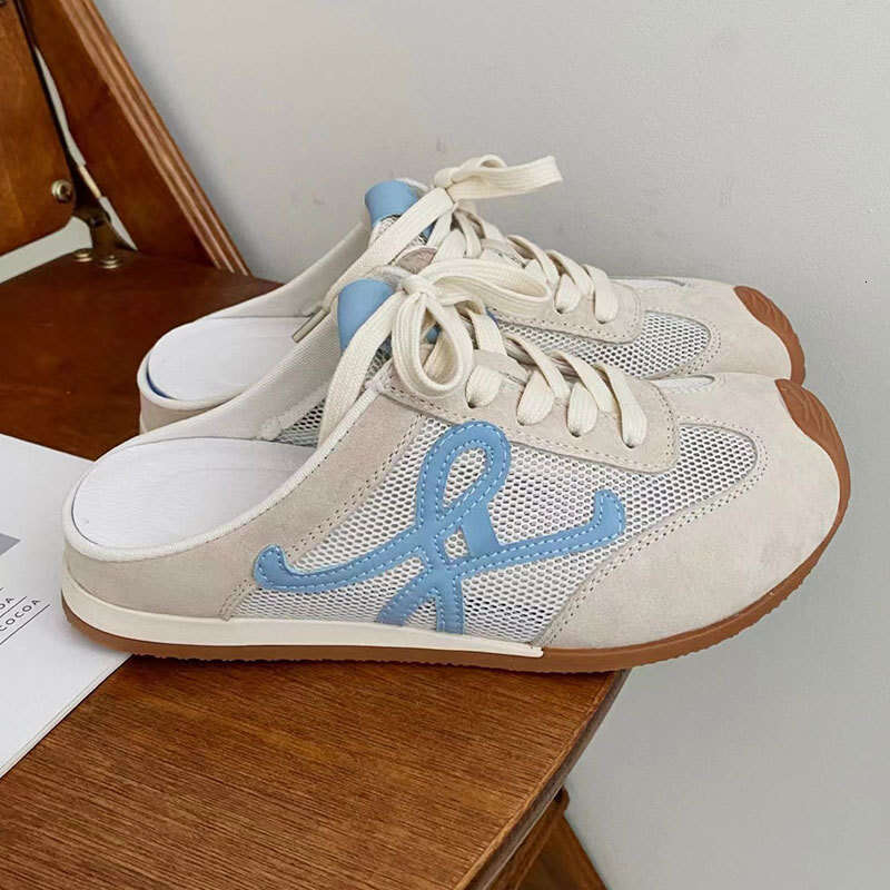 Genuine Leather Grape Mom Bag Toe Half Slippers for Women, Cute and Quirky, Breathable Lazy Sandals, Slip-On Casual Training Shoes