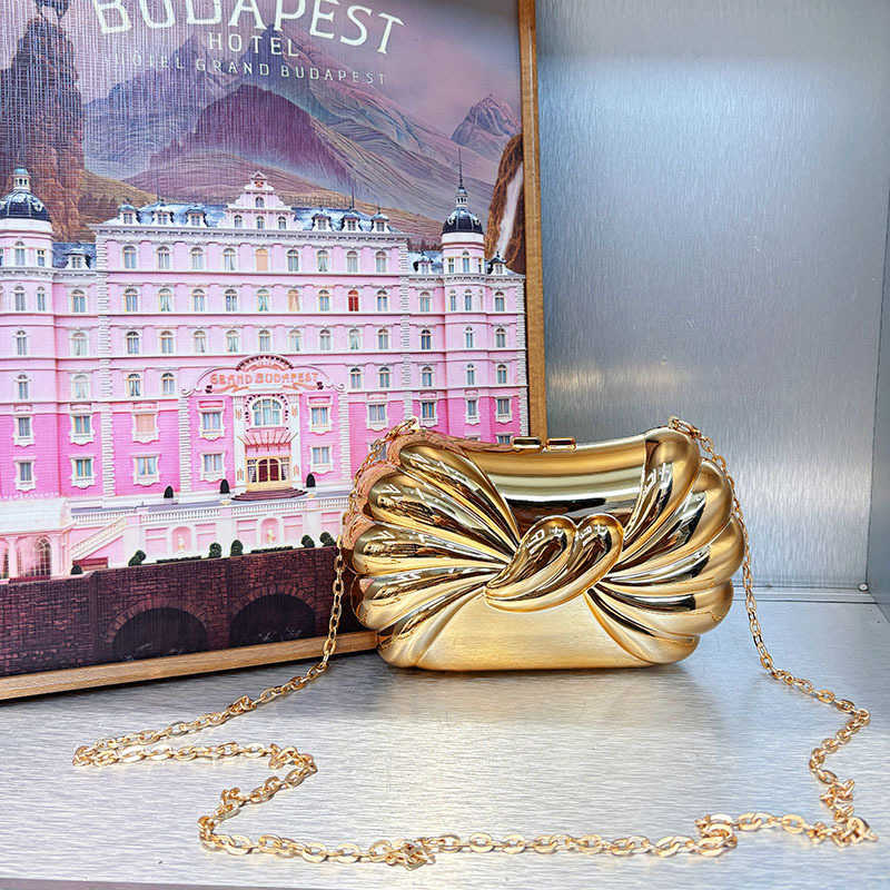 Glossy Metal Creative Design Acrylic Bag Wing-Shaped Personality Motorcycle Box Bag Handheld Crossbody Bag