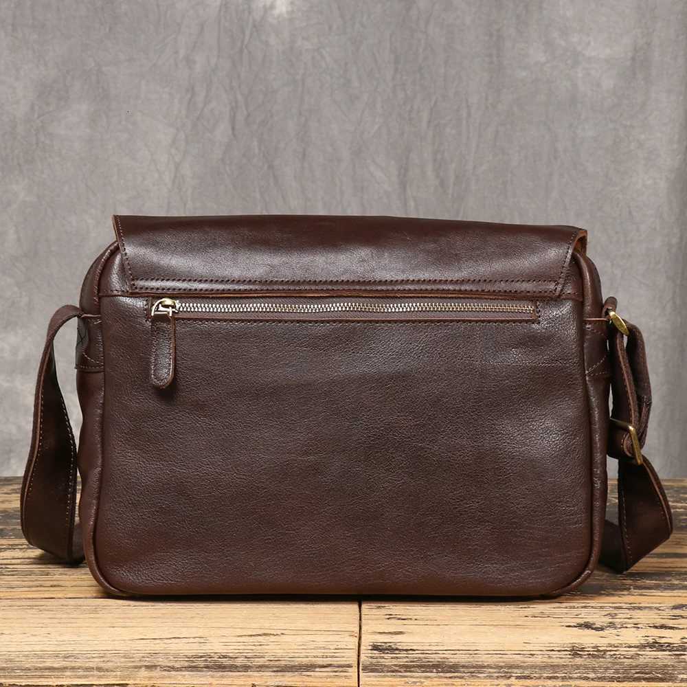 New Genuine Leather Mens Shoulder Bag Made from Top-Layer Cowhide Crossbody Bag That Can Fit a 13-Inch Tablet Y250819