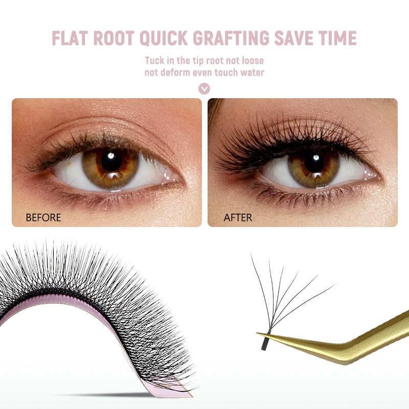 SAKURAHANA Automatic Flowering W Shaped Bloom 6D 7D 8D Premade Fans CDLLU Curl Mink Individual Lash 250811