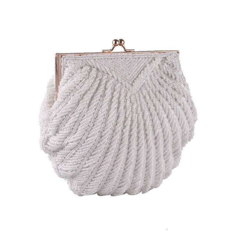 Designer Bags Women Evening Clutch Wedding Bridal Handbag Pearl Beaded Fashion Shell Chain Party Bags Li-383 Luxury Bag
