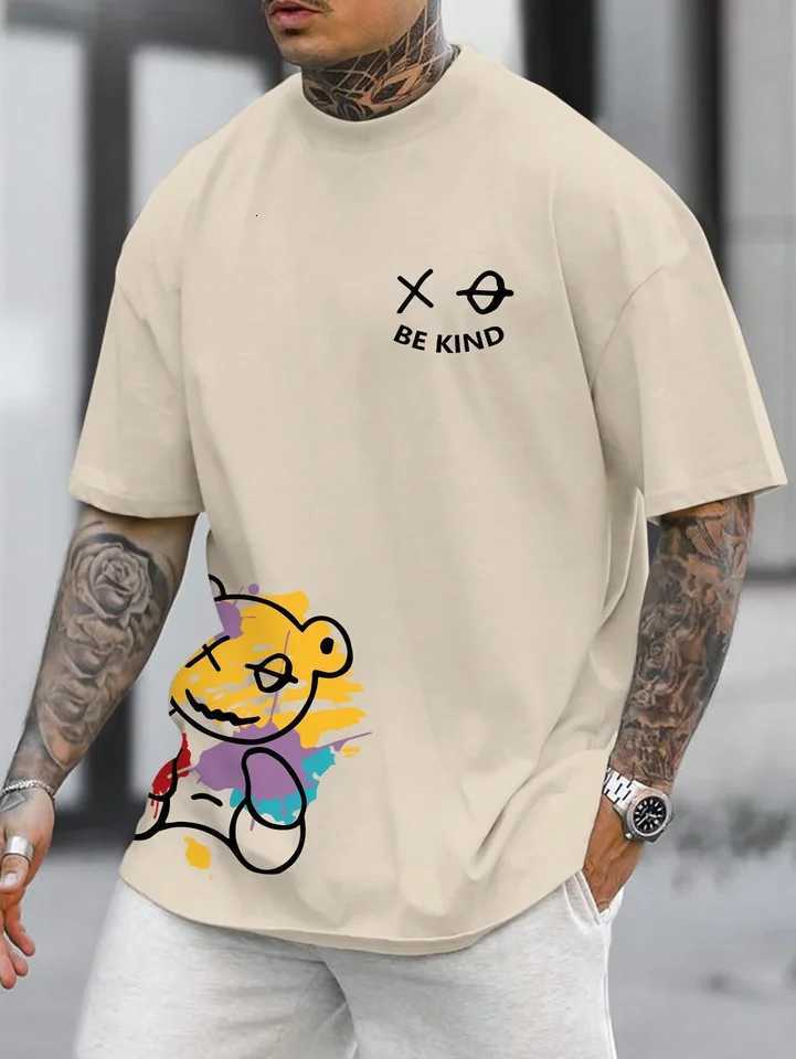 2024 Summer New Collection mens casual short sleeved T-shirt with cartoon letters printed Y250819