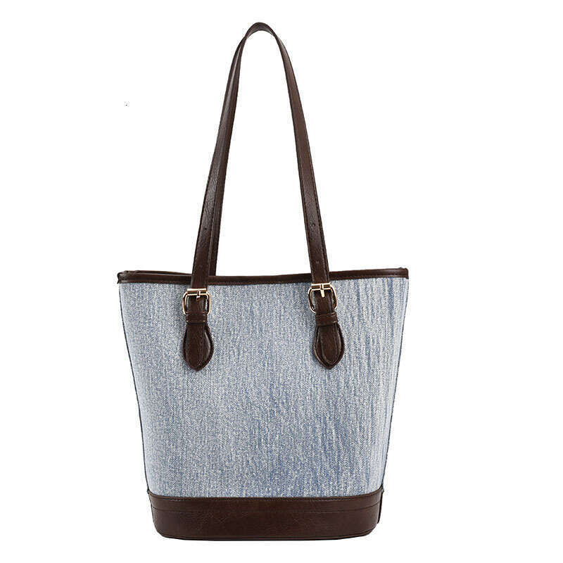 Large Denim for Bags Women 2025 Spring Summer Designer New Single Shoulder Trendy Handbag Commuter Tote Bag