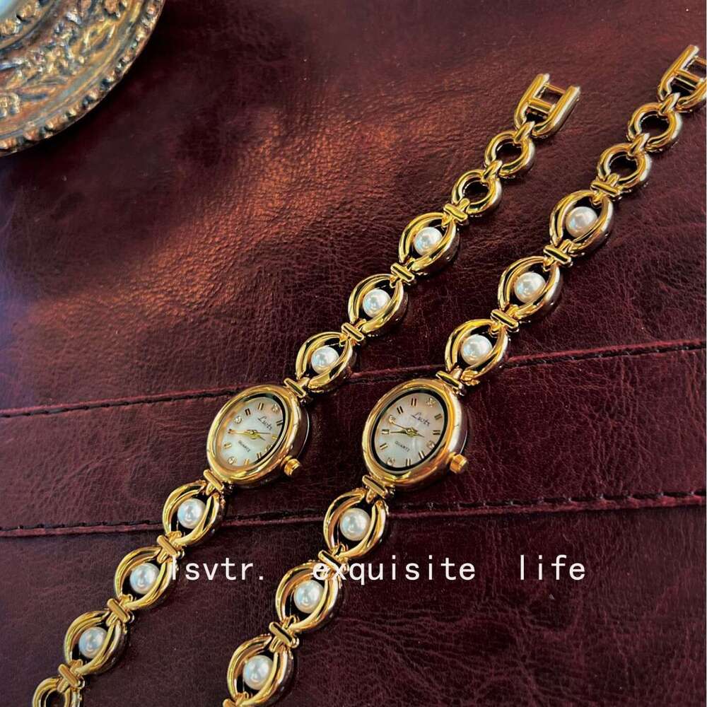 New Hot Selling Vintage Light Luxury Imitation Pearl Designer Elegant Bracelet Women's Watch