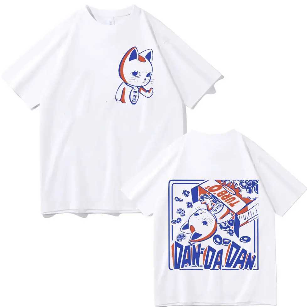 Japan Anime Dandadan Turbo Granny Cat Graphic T Shirt Fashion Cartoon Oversized T-shirt Men Women Vintage Casual Cotton T-shirts Y250819