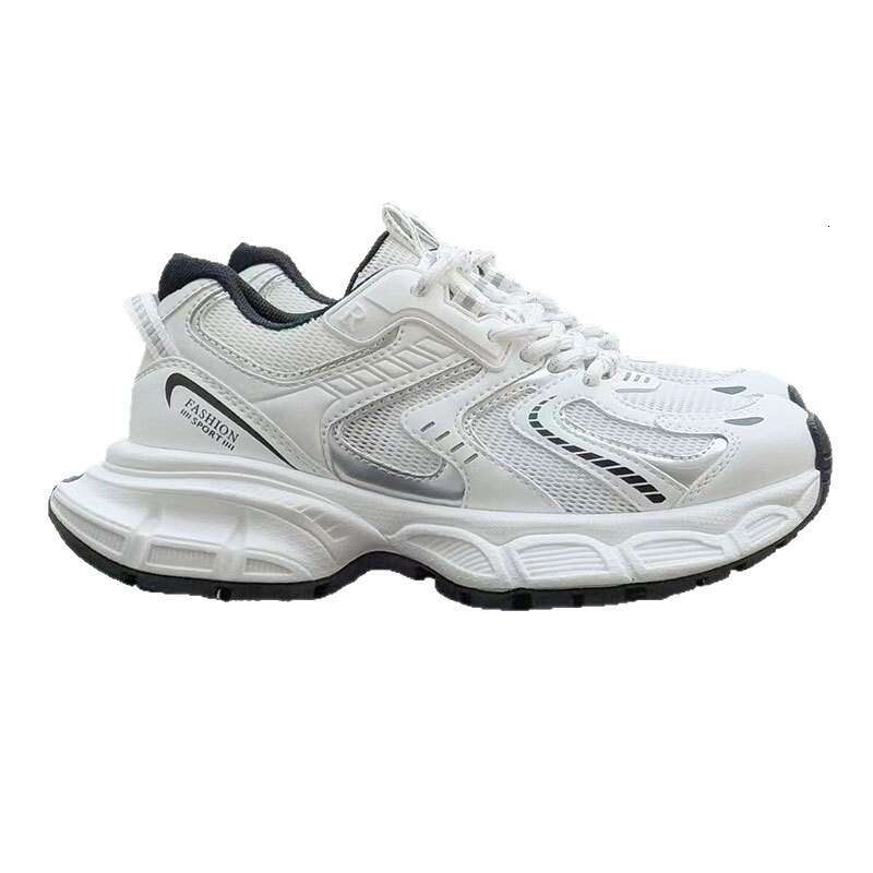 Thick-Soled Dad for Women 2025 Summer New Mesh Breathable Height-Increasing Versatile Fashion Color-Block Casual Shoes