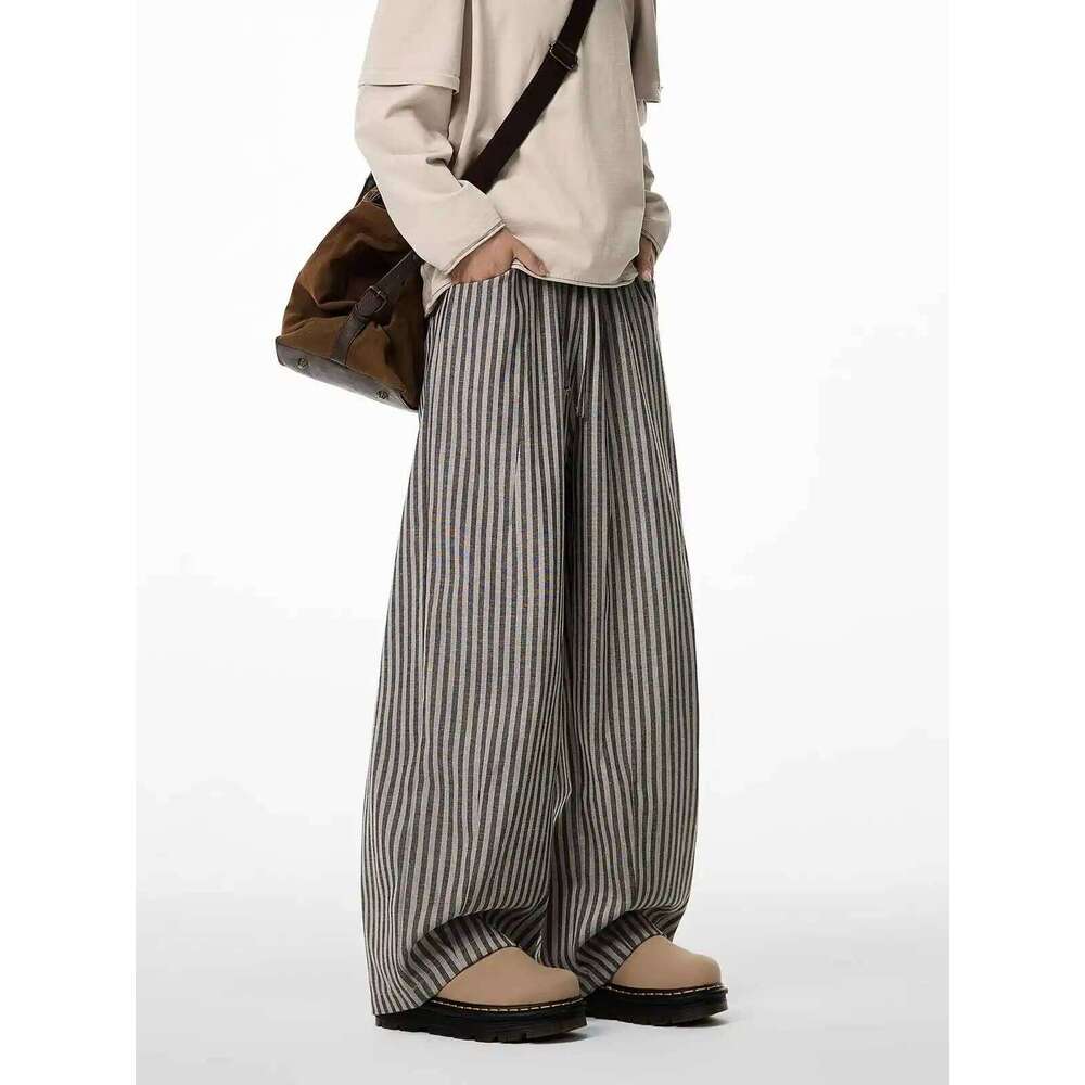Women's Black Gothic Striped Long Pants Baggy Sweatpants Haruku Y2k Emo Vintage Oversize Trousers Japanese 2000s Style Clothes