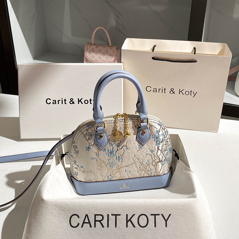 Free Shipping Designer Luxury Heavy Embroidery Women's Shell Bag Mini Handbag Chinese Style New High-end Contrasting Single Shoulder Crossbody Ba