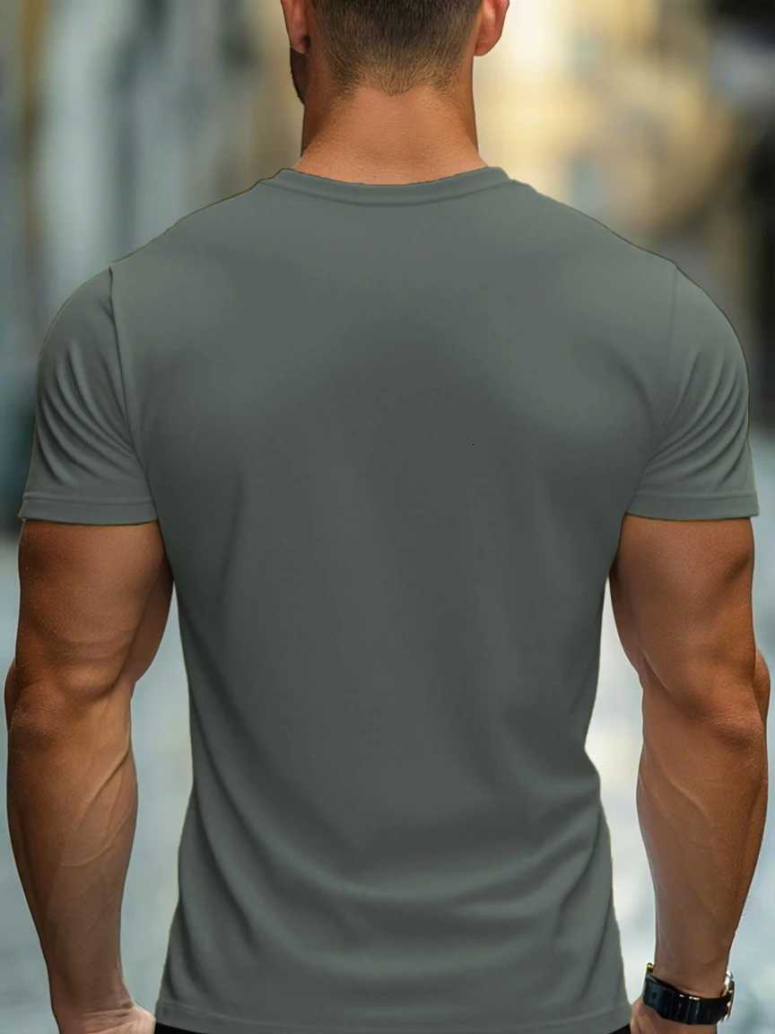 Mountain Range Outline Print T Shirts Mens Summer Cotton T-Shirt All-Match Casual Fashion Streetwear Soft Oversize Clothes Y250819