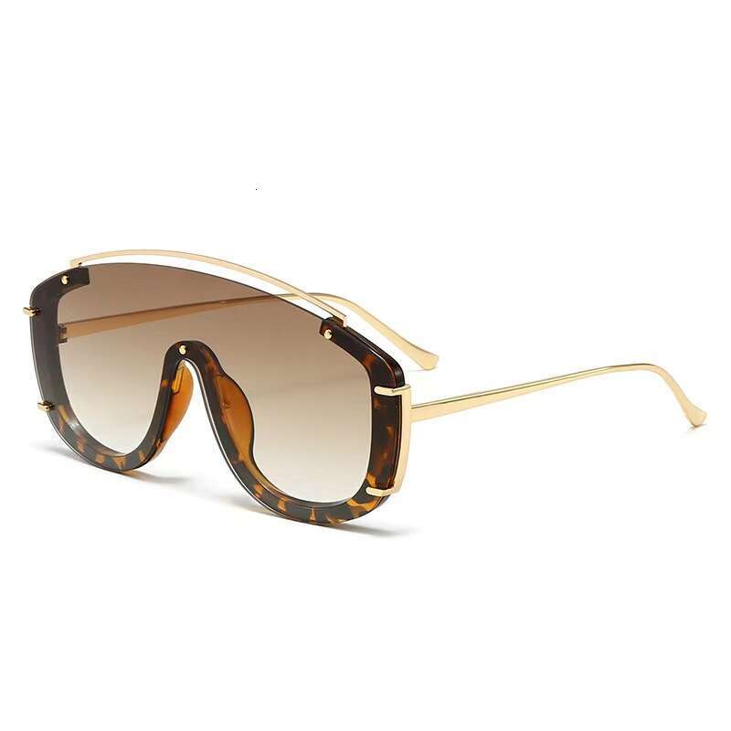 Integrated Large Frame Shield Shape Fashion Trend Beach Vacation Ins Personality Designer Y2K Glasses Sunglasses for Women