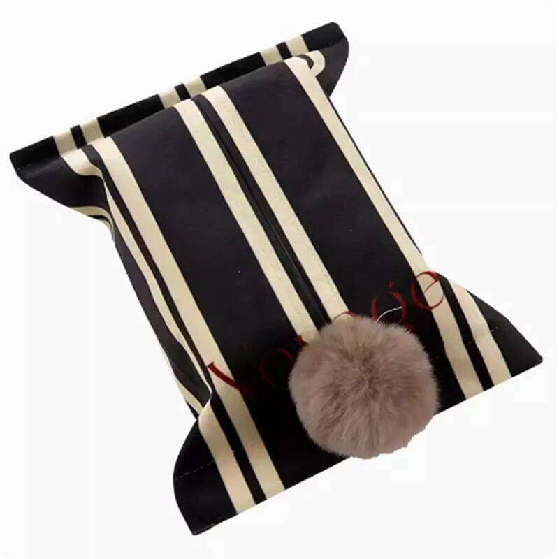 Retro Style Light Tissue Box, Paper Towel Storage Bag Case, Hand Painted Flower Printed and Dyed Plush Fabric