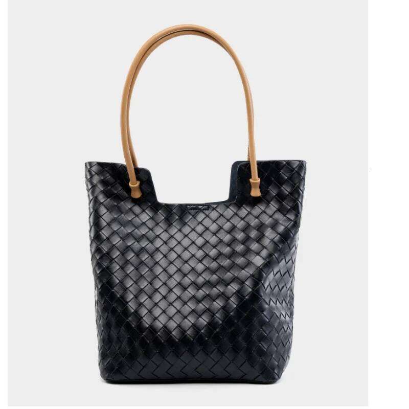 San Maries High Quality Knitting Purses Brand Fashion Shoulder Bag Bucket Tote For Women Lady Leather Crossbody Bags