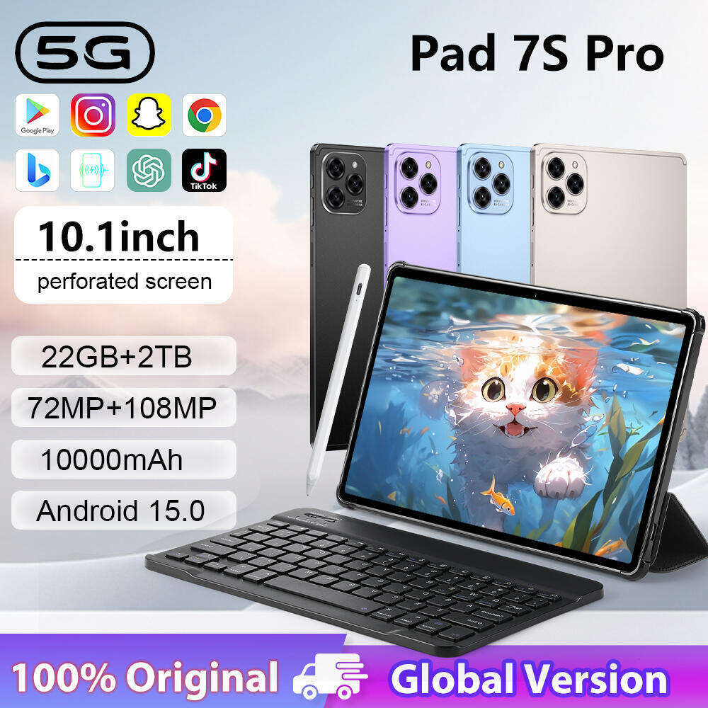 Tablet PC Tab 7S Pro tablet lightweight portable phone computer 2 in 1 can be inserted dual SIM Global language smartphone front and rear HD cameras