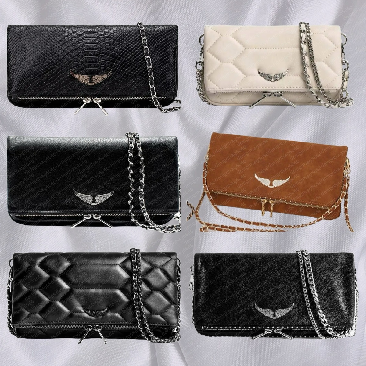 clutch bags designer woman luxury clutch purse ZV Rock clutch designer Crossbody Bag Rocky II Bag shoulder bag Leather designer wallet Phone Pochette Pouch zadig y2k
