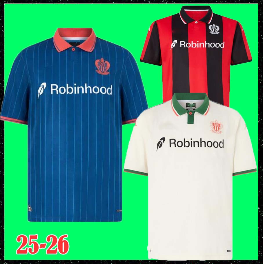 25 26 Maillot OGC Nice FC soccer jerseys GUESSAND T. MOFFI MOUKOKO NDOMBELE S. DIOP CHO 2025 2026 OGCNice football shirts ROSARIO DANTE BOGA BOUDAOUI maillot de foot