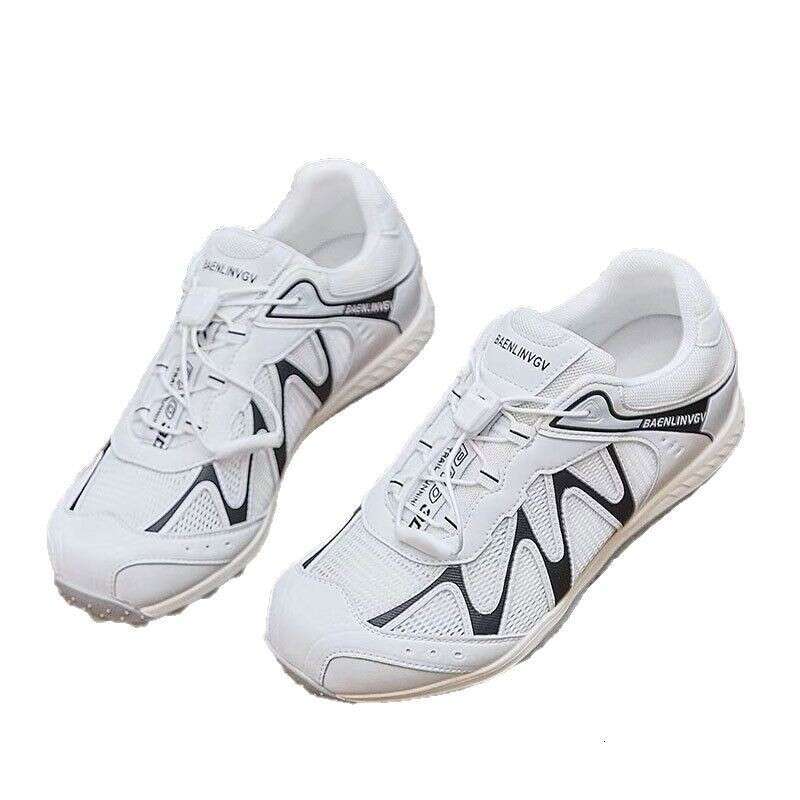 2025 Summer New Outdoor Sports Hiking for Women Genuine Leather Mesh Breathable Casual Running Dad Shoes Non-Slip