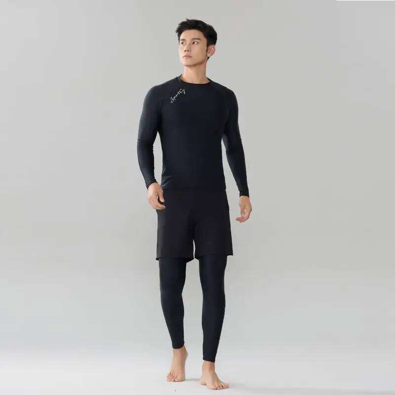 Snorkeling Swimsuit Split Men's Plus Size Jellyfish Suit Sunscreen Surfing Swimwear Quick Drying Diving Long Sleeved Pants Set