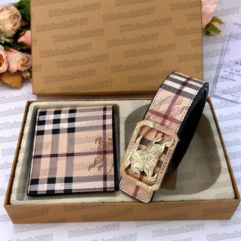 Designer's exquisite B-letter wallets and belts, genuine leather reversible belts for men and women, and a variety of combinations for you to choose from