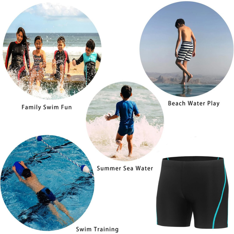 Boys Jammers Kids for Swimming,Youth Compression Swimming Jammer Trunks Boy Swim Shorts UPF50+ high quality
