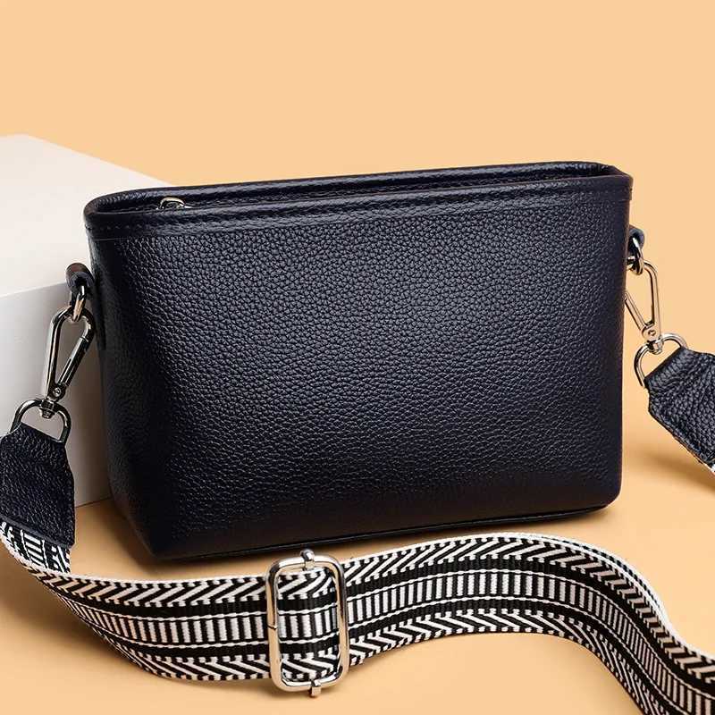 100% Genuine Leather Shoulder Bag for Women Solid Purse Cowhide Crossbody Bags Female Fashion Handbag Hobos Tote Bag Y250819