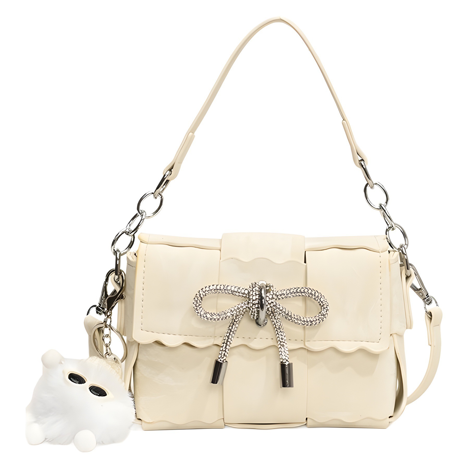 2025 Autumn New Fashion Bow Weaving Women's Crossbody Bag Simple Texture Small Square Bag Women's Crossbody Bag Designer Bag Women's Sh